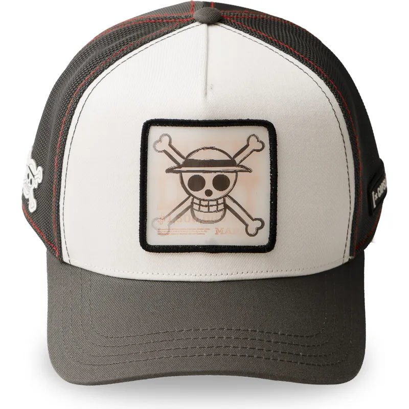 hvid-og-sort-trucker-kasket-monkey-d-luffy-op6-sku-one-piece-fra-capslab