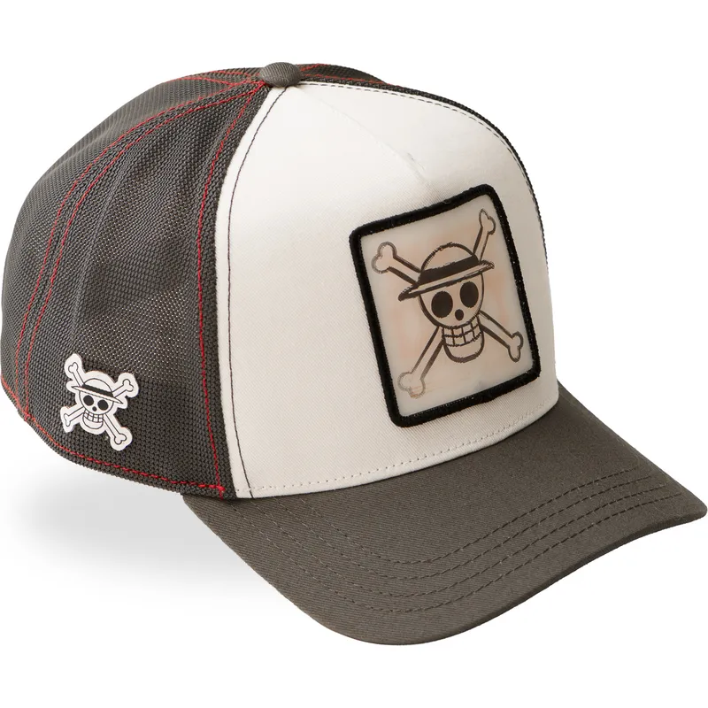 hvid-og-sort-trucker-kasket-monkey-d-luffy-op6-sku-one-piece-fra-capslab
