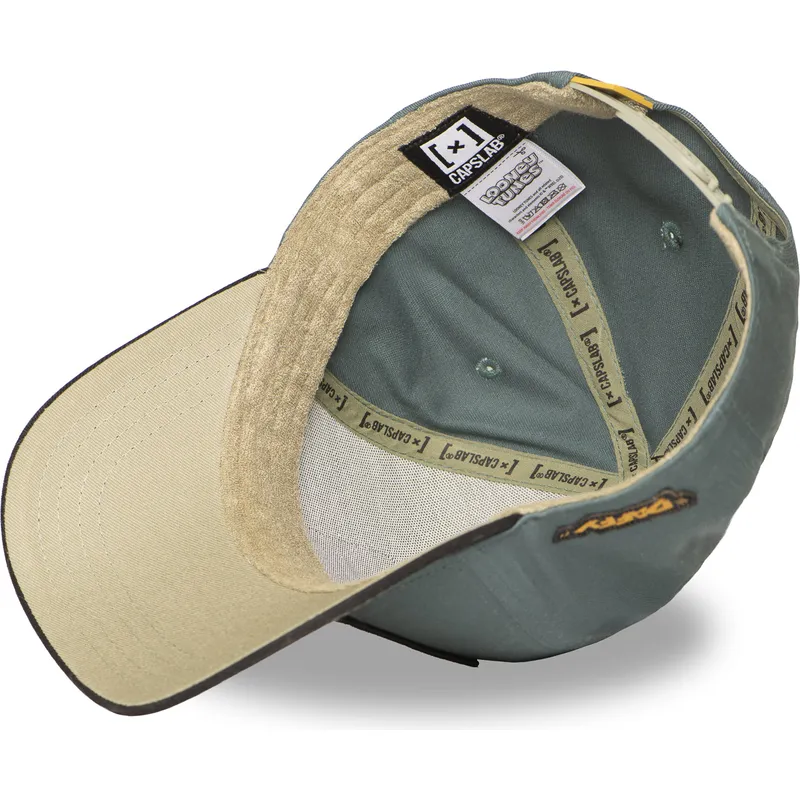 gron-og-sort-curved-snapback-kasket-daffy-duck-loo12-daf2-looney-tunes-fra-capslab