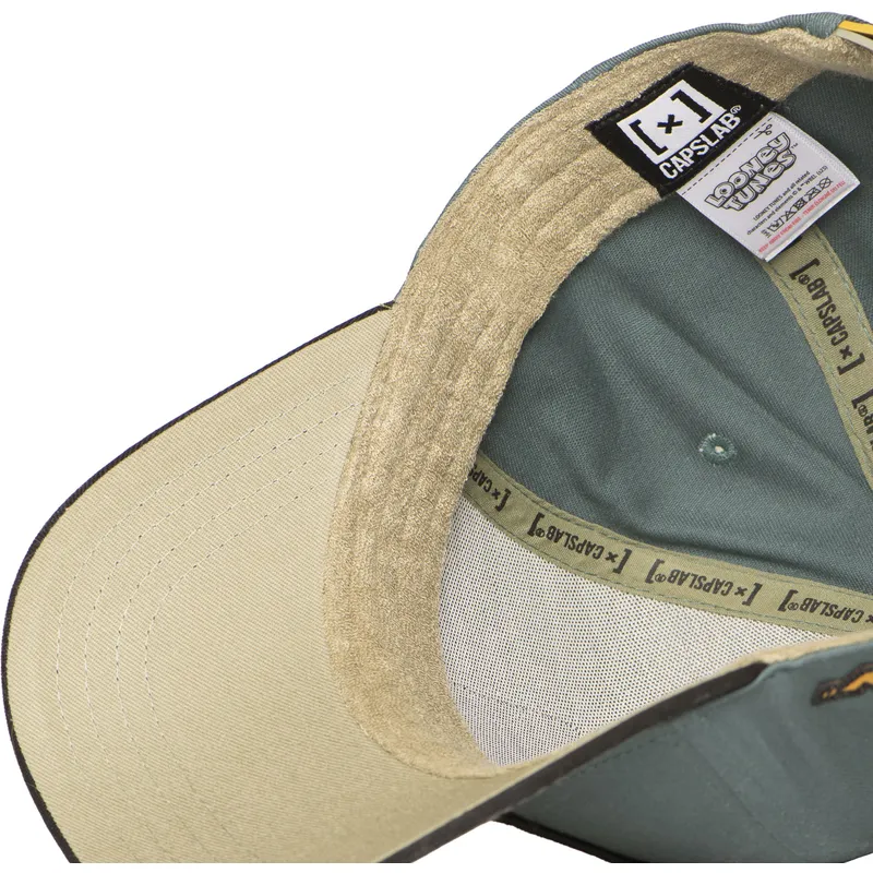 gron-og-sort-curved-snapback-kasket-daffy-duck-loo12-daf2-looney-tunes-fra-capslab