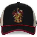 capslab-harry-potter-gryffindor-hp3-gry-sort-og-beige-trucker-kasket