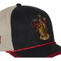 capslab-harry-potter-gryffindor-hp3-gry-sort-og-beige-trucker-kasket