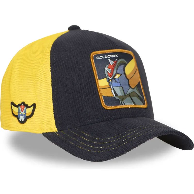 trucker-kasket-marinebla-og-gul-robot-grendizer-goldorak-gol6-gol-robot-grendizer-fra-capslab