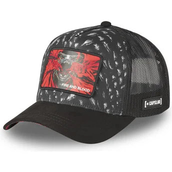 Sort trucker-kasket Dracarys Fire And Blood GOT BLO Game of Thrones fra Capslab