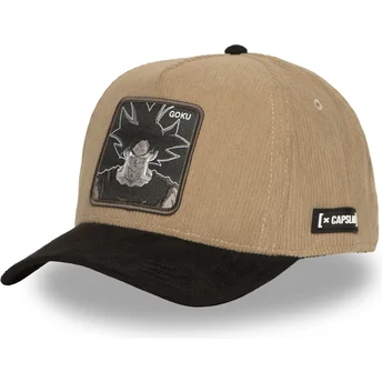 Brun og sort buet snapback kasket Son Goku DBS7 UNI Dragon Ball fra Capslab