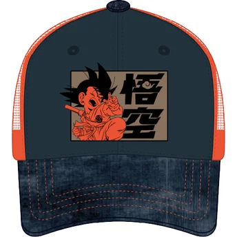 Gorra trucker blå og orange Son Goku Barn DB6 KID Dragon Ball fra Capslab