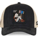 sort-og-beige-trucker-kasket-harley-quinn-dc10-har-dc-comics-fra-capslab