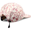 gorra-kurvet-beige-og-lyserod-simple-aztek-soft-fc-fra-djinns