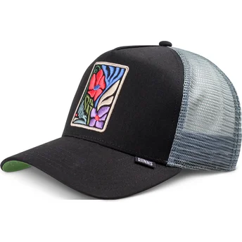 Gorra trucker sort M-Flowers HFT fra Djinns