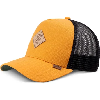 Gul og sort trucker-kasket Plainlace HFT fra Djinns
