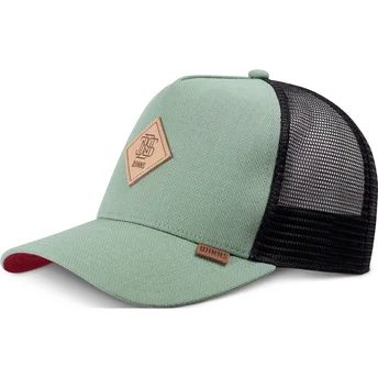 Grøn og sort trucker-kasket Plainlace HFT fra Djinns