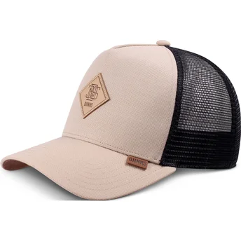 Djinns Plainlace HFT beige og sort trucker kasket