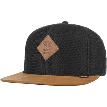 Djinns Honey Knit sort og brun flad kasket snapback