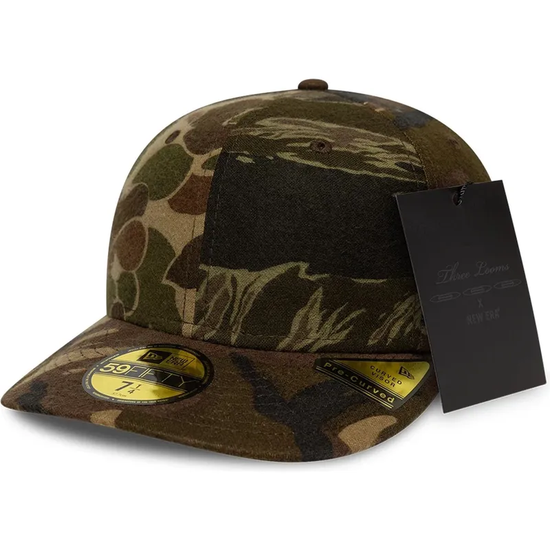 buet-kasket-camouflage-tilpasset-59fifty-pre-curved-brushed-cotton-three-looms-woodland-fra-new-era