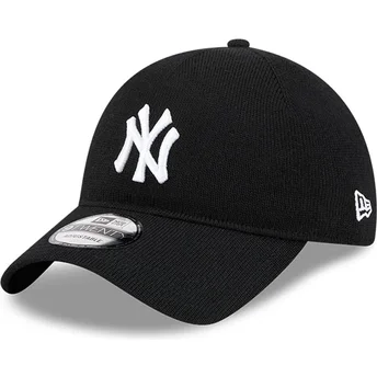 New York Yankees MLB New Era 9TWENTY justerbar sort buet kasket i Merino uldgarn