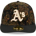 sort-buet-tilpasset-59fifty-low-profile-floral-cord-three-looms-printed-corduroy-oakland-athletics-mlb-kasket-fra-new-era