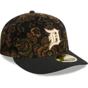 sort-buet-tilpasset-59fifty-low-profile-floral-cord-three-looms-printed-corduroy-kasket-fra-detroit-tigers-mlb-fra-new-era
