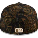 sort-buet-tilpasset-59fifty-low-profile-floral-cord-three-looms-printed-corduroy-kasket-fra-detroit-tigers-mlb-fra-new-era