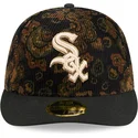 sort-buet-kasket-justerbar-59fifty-low-profile-floral-cord-three-looms-printed-corduroy-fra-chicago-white-sox-mlb-fra-new-era