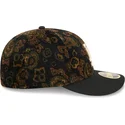 sort-buet-tilpasset-59fifty-low-profile-floral-cord-three-looms-printed-corduroy-los-angeles-dodgers-mlb-kasket-fra-new-era