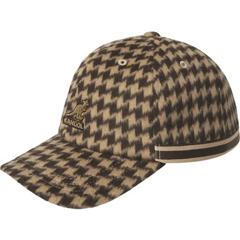 Kangol Block Zig Baseball Brown justerbar brun buet kasket