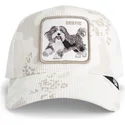 hvid-trucker-kasket-hund-bestie-corduroy-camo-the-farm-fra-goorin-bros