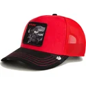 rod-og-sort-trucker-kasket-boffel-ruthless-buffalo-suede-the-farm-fra-goorin-bros