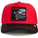 rod-og-sort-trucker-kasket-boffel-ruthless-buffalo-suede-the-farm-fra-goorin-bros