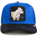 trucker-kasket-bla-og-sort-pitbull-hund-flex-pitbull-suede-the-farm-fra-goorin-bros