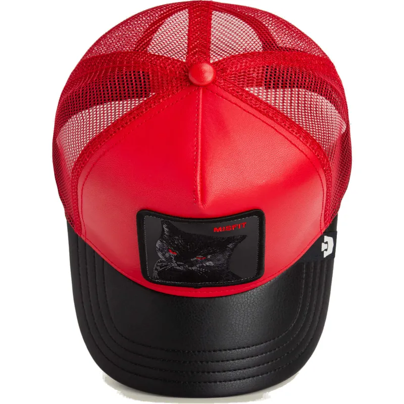 trucker-kasket-rod-og-sort-kat-misfit-courtside-the-farm-fra-goorin-bros