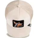 trucker-kasket-beige-hund-dobermann-beware-doberman-velour-the-farm-fra-goorin-bros