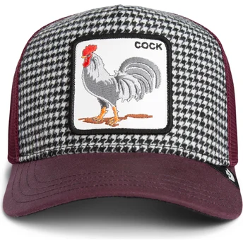 Flerfarvet trucker-kasket med hane Cock Rooster Verry Dapper The Farm fra Goorin Bros.