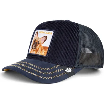 Marineblå trucker kasket fransk bulldog High Class Remix The Farm fra Goorin Bros.
