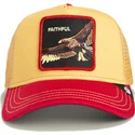 trucker-kasket-gul-og-rod-orn-the-faithful-eagle-sport-the-farm-fra-goorin-bros