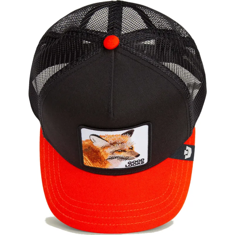 trucker-kasket-sort-og-orange-raev-good-looks-sport-the-farm-fra-goorin-bros