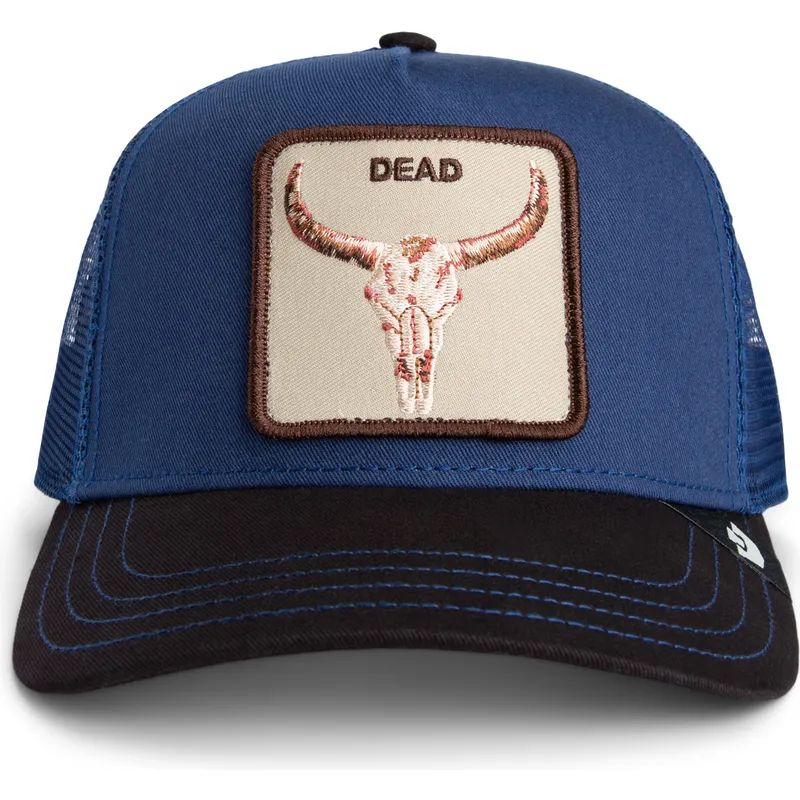 goorin-bros-two-tone-skull-grit-the-farm-bla-og-sort-okse-trucker-kasket