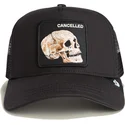 sort-trucker-kasket-med-kranium-the-cancelled-skull-grit-the-farm-af-goorin-bros
