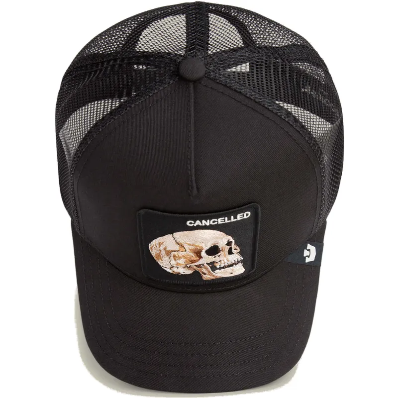trucker-kasket-sort-kranium-the-cancelled-skull-grit-the-farm-fra-goorin-bros