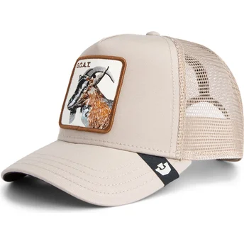 Goorin Bros. The Farm beige trucker kasket med ged Goat.
