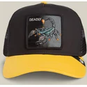 sort-og-gul-trucker-kasket-til-dreng-skorpion-deadly-mini-the-farm-fra-goorin-bros