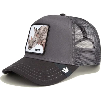Goorin Bros. The Tuff Mini The Farm grå trucker kasket til dreng med næsehorn.