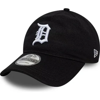 Detroit Tigers MLB New Era 9TWENTY sort justerbar buet kasket i Merino uld