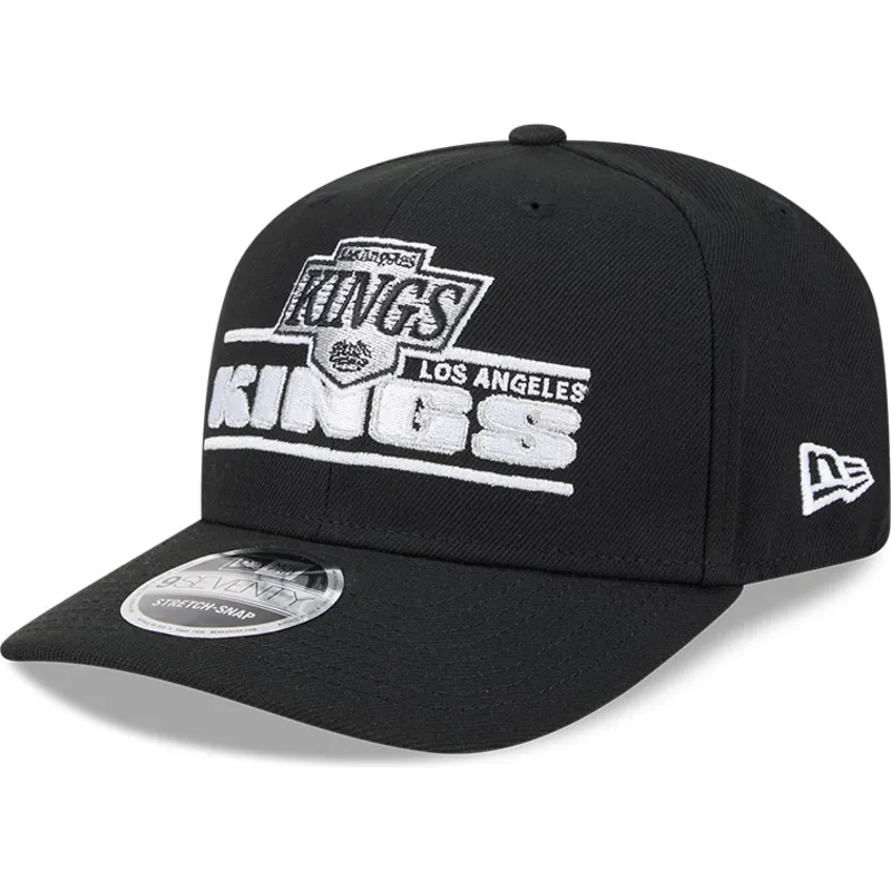 sort-buet-snapback-kasket-9seventy-stretch-snap-stated-fra-los-angeles-kings-nhl-fra-new-era