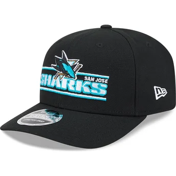 Sort buet snapback-kasket 9SEVENTY Stretch Snap Stated fra San Jose Sharks NHL fra New Era