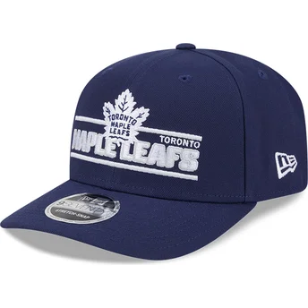 Toronto Maple Leafs NHL New Era 9SEVENTY Stretch Snap Stated blå snapback kasket med buet skygge
