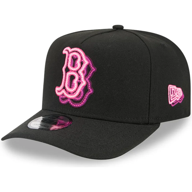 sort-buet-snapback-kasket-9fifty-a-frame-neon-fra-boston-red-sox-mlb-fra-new-era