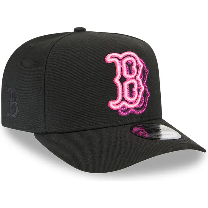 sort-buet-snapback-kasket-9fifty-a-frame-neon-fra-boston-red-sox-mlb-fra-new-era