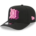 sort-buet-snapback-9fifty-a-frame-neon-detroit-tigers-mlb-kasket-fra-new-era