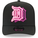 sort-buet-snapback-9fifty-a-frame-neon-detroit-tigers-mlb-kasket-fra-new-era