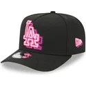 sort-buet-snapback-kasket-9fifty-a-frame-neon-fra-los-angeles-dodgers-mlb-fra-new-era